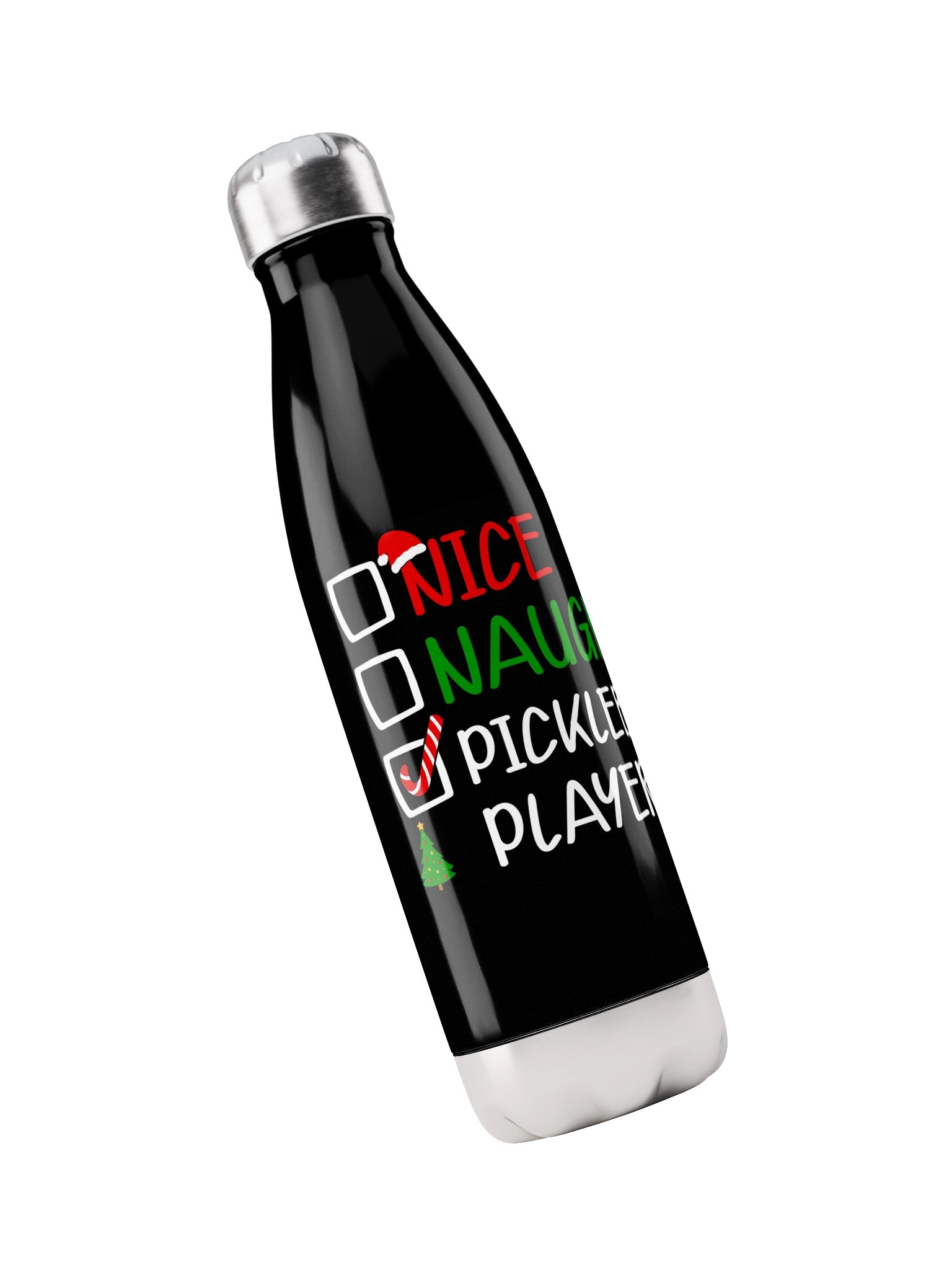 Nice Naughty Pickleball Player Water Bottle – Christmas Pickleball Water Bottle product image (3)