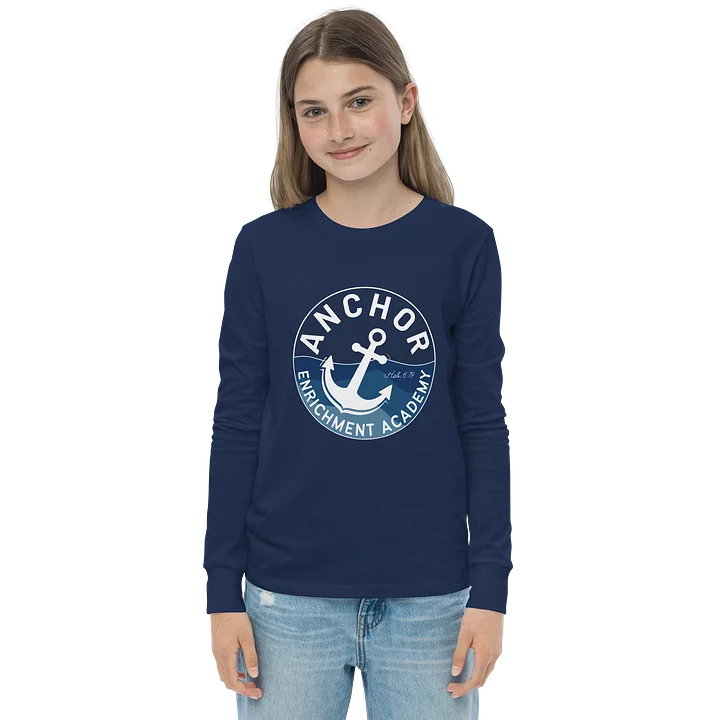 Youth Long Sleeve Shirt (Blue Wave Design) product image (1)