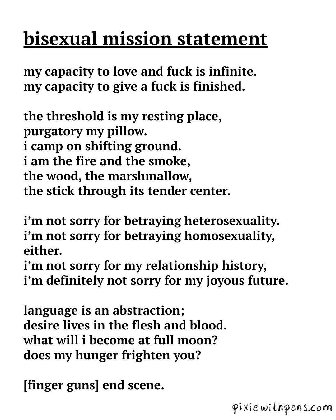 ’bisexual hunger' original painting from 'poetry f*cks' product image (4)