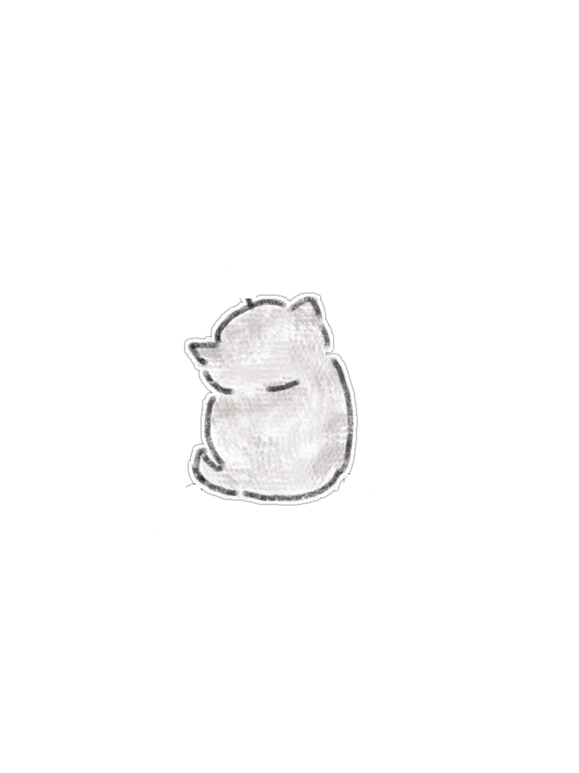 Aesthetic Hand-Drawn Watercolor Cat Sticker & Clipart Pack product image (11)