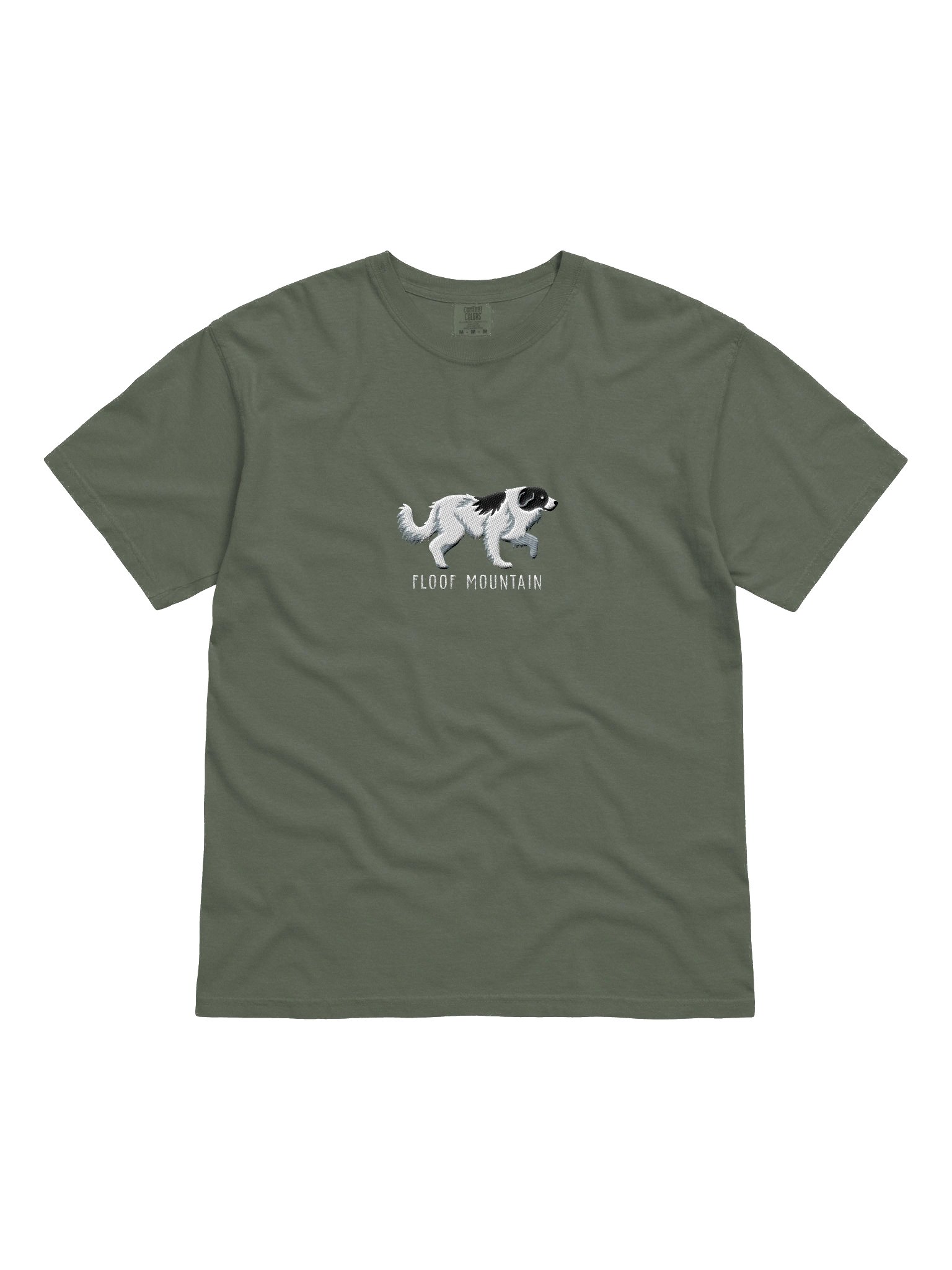 Floof Mountain T-Shirt(Embroidered) of a Great Pyrenees(Black & White) product image (4)