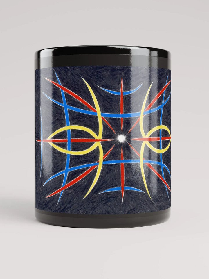 Pinstripe One Black Glossy Mug product image (1)