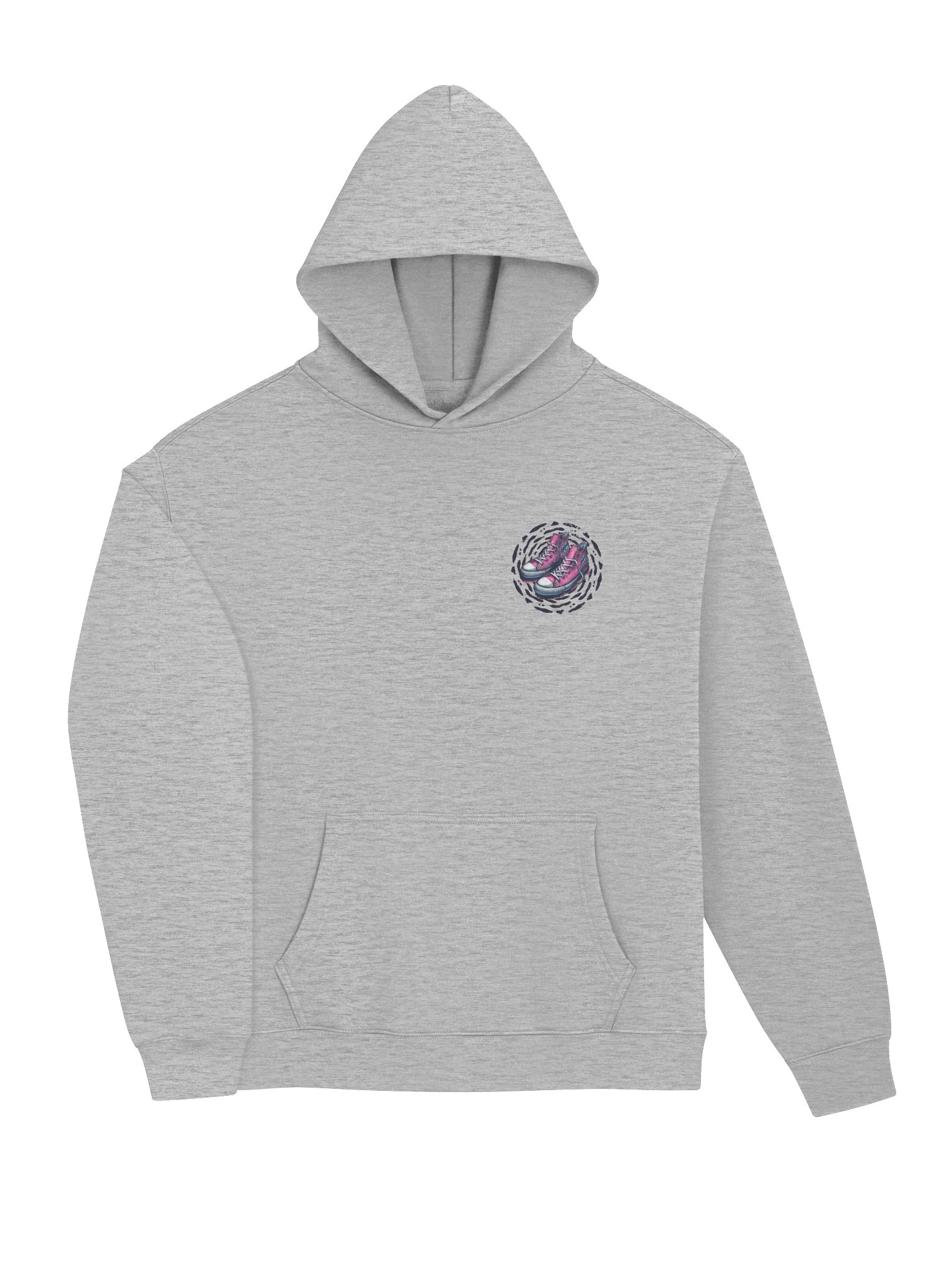 Urban pink Street Graphic Hoodie — Distressed Sneaker Street Art Design product image (4)