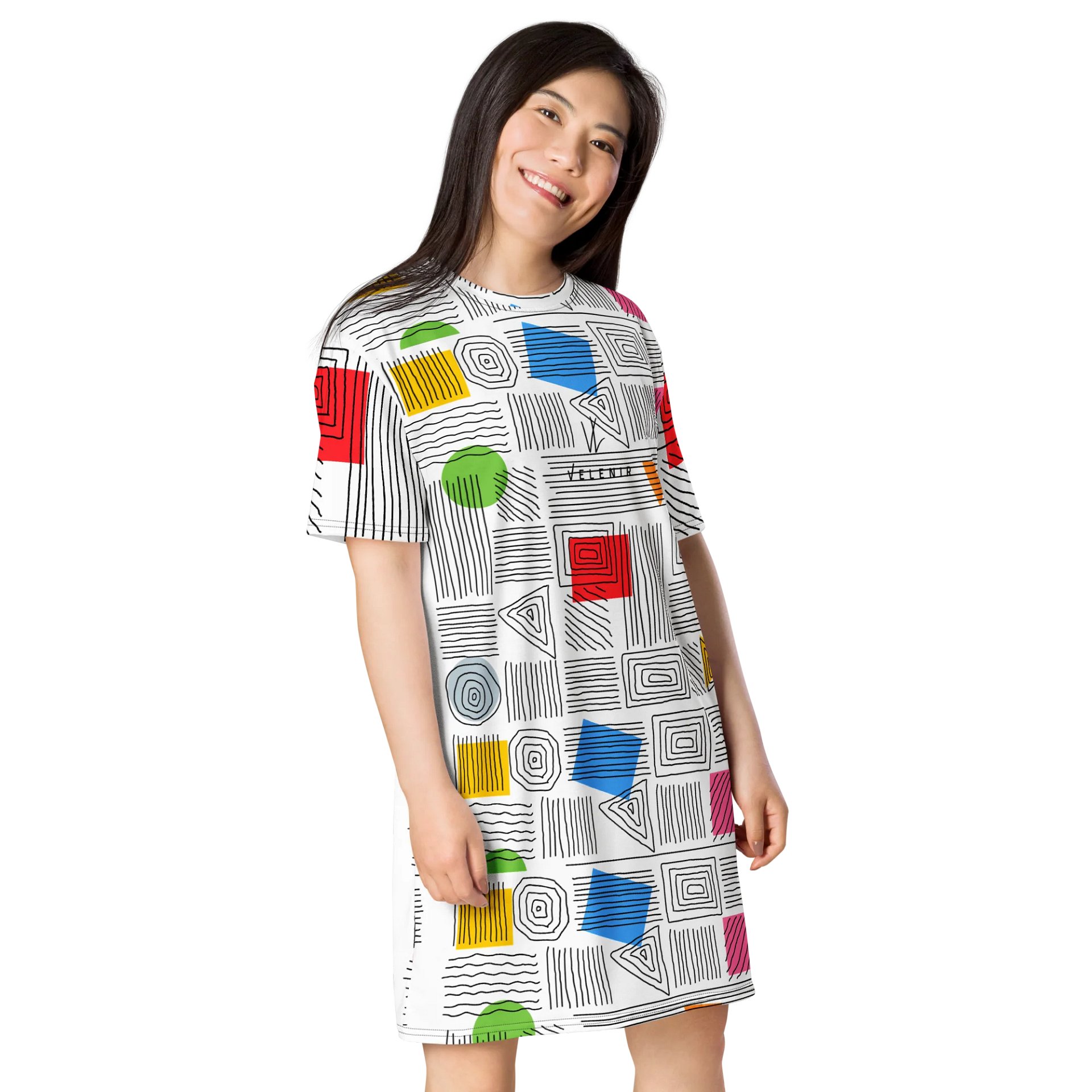 Velenir Art Work Women T-Shirt Dress product image (4)