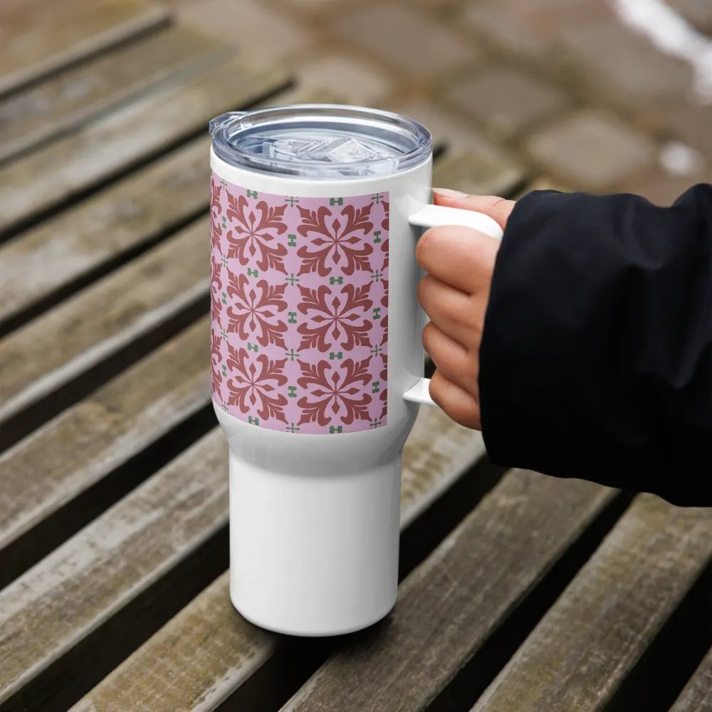 Pink Floral 25 oz Travel Mug product image (4)
