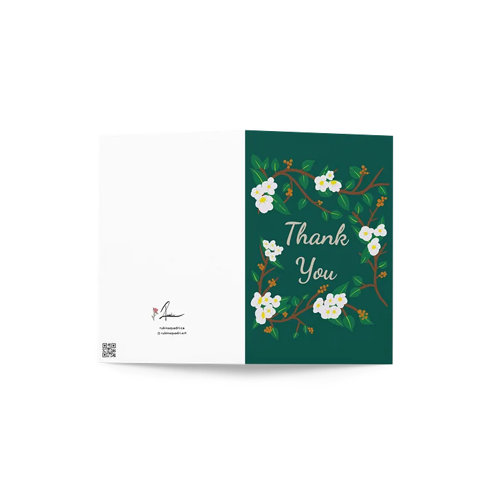 Thank You Botanical Garland | Ivory & Moss Green on Forest Green product image (2)