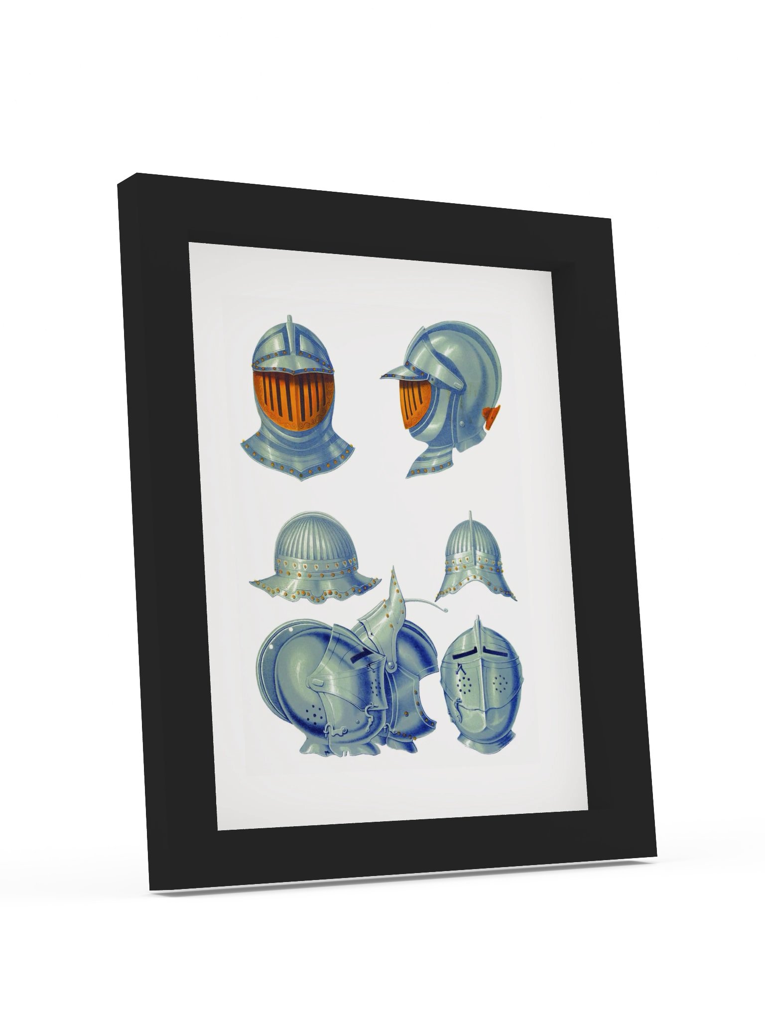 Medieval Knight Helmets Framed Print product image (115)