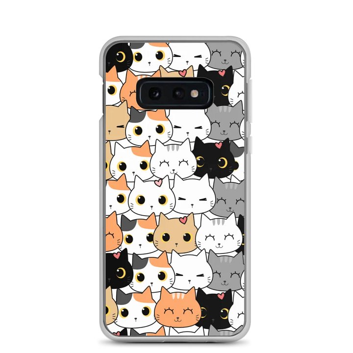 Whimsical Cat Faces Samsung® Clear Case product image (3)