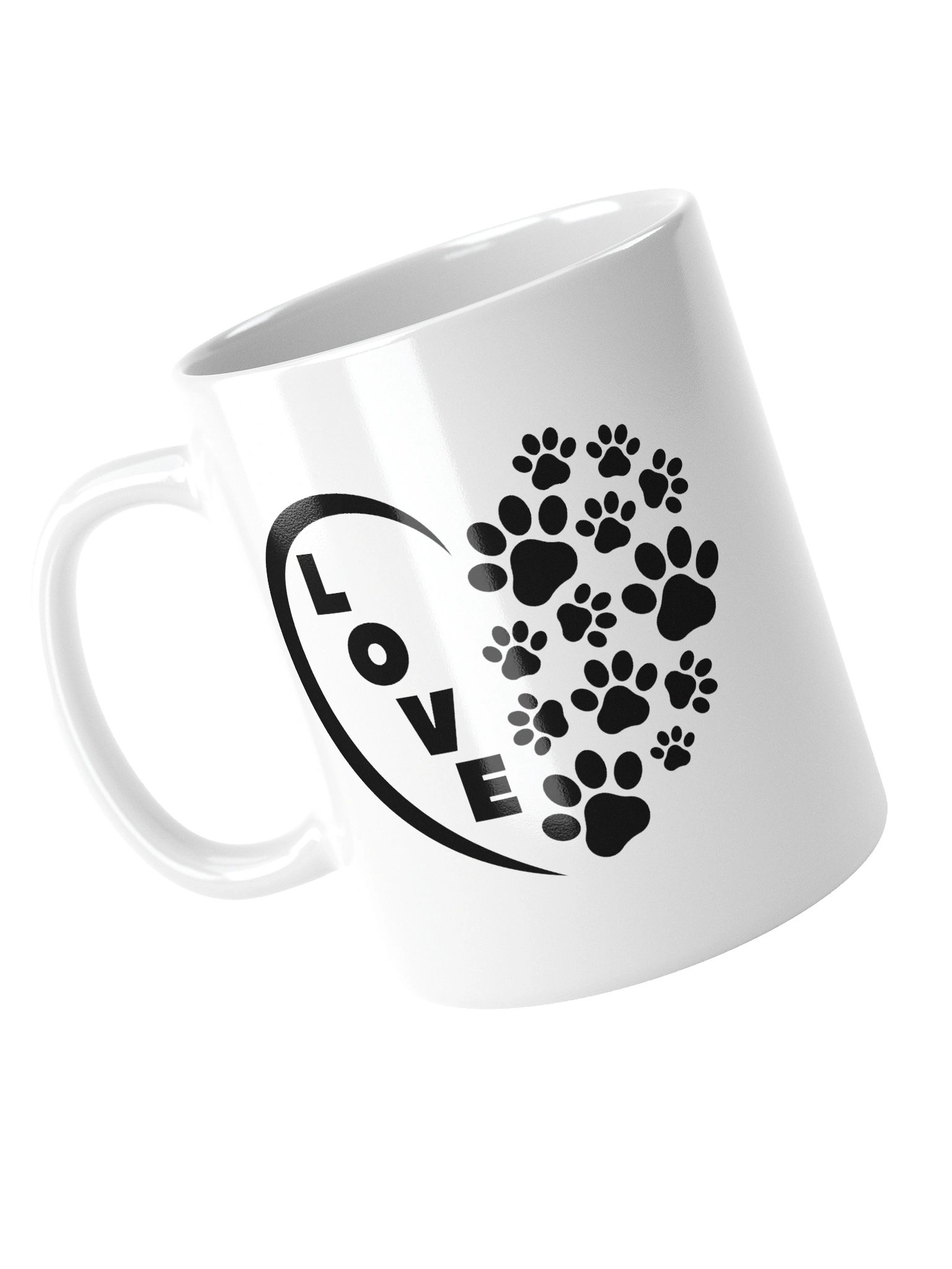 Love Heart Dog Cat Paw Prints Mug Cup product image (10)