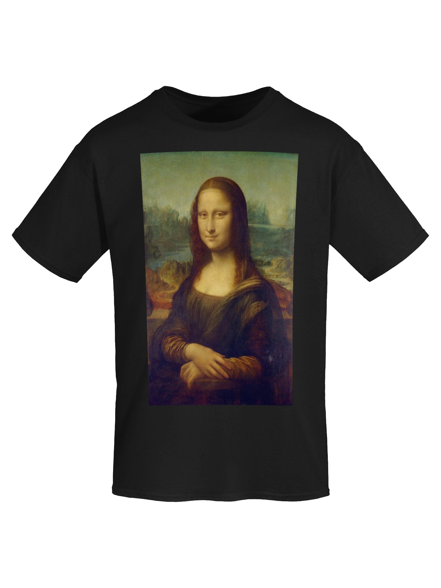 Masterpiece Mona Lisa-Inspired Folded Hands Portrait Tee product image (5)