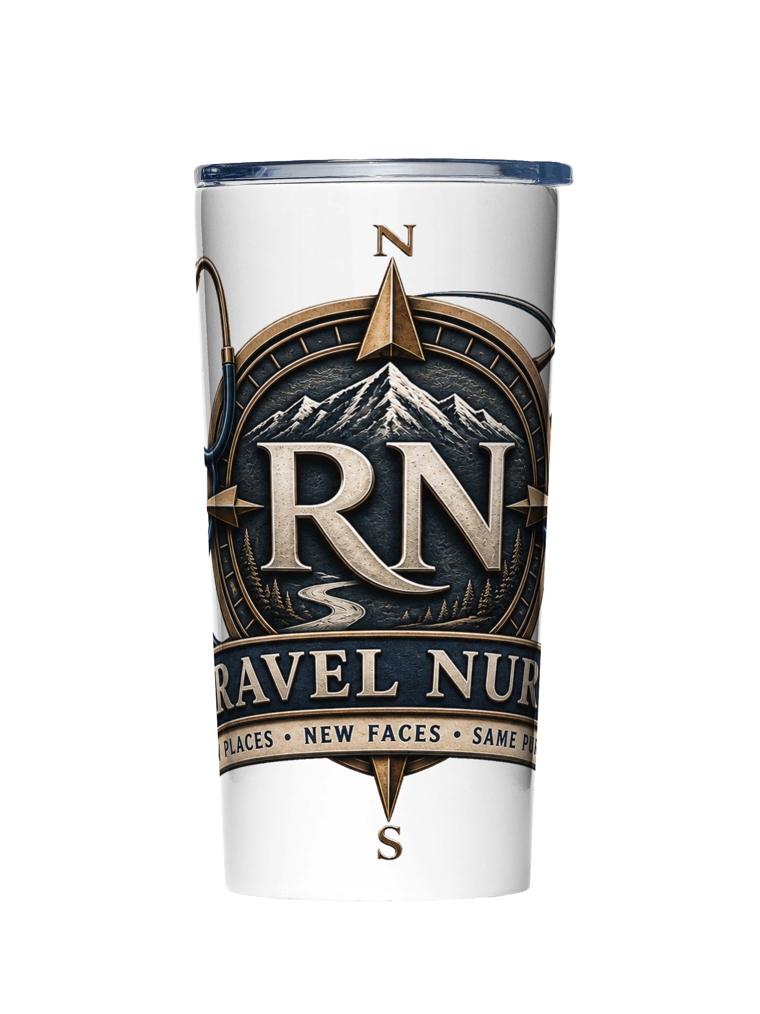 Travel Nurse RN Compass Tumbler product image (1)