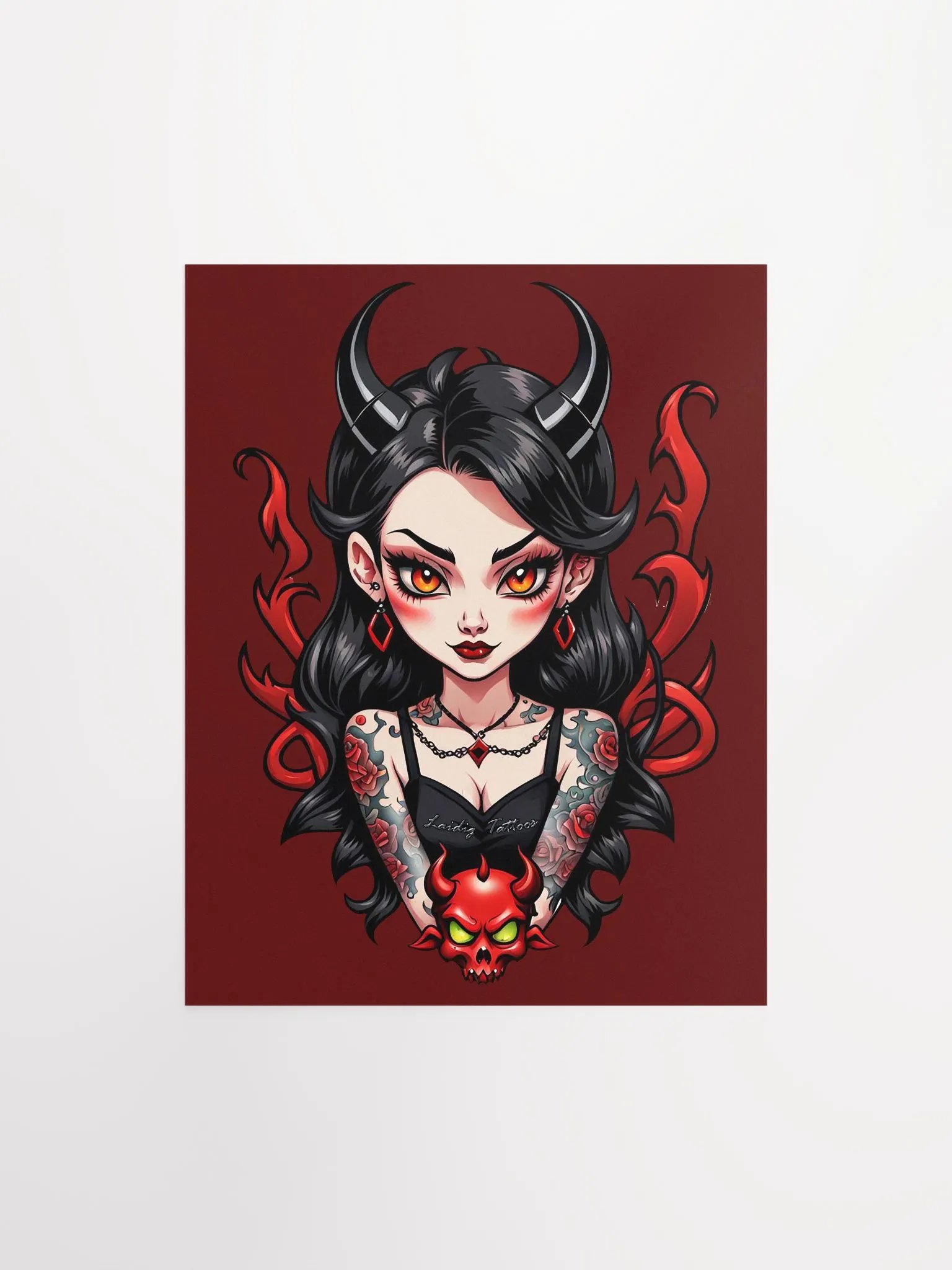 Tattooed Devil Girl Poster Print product image (2)