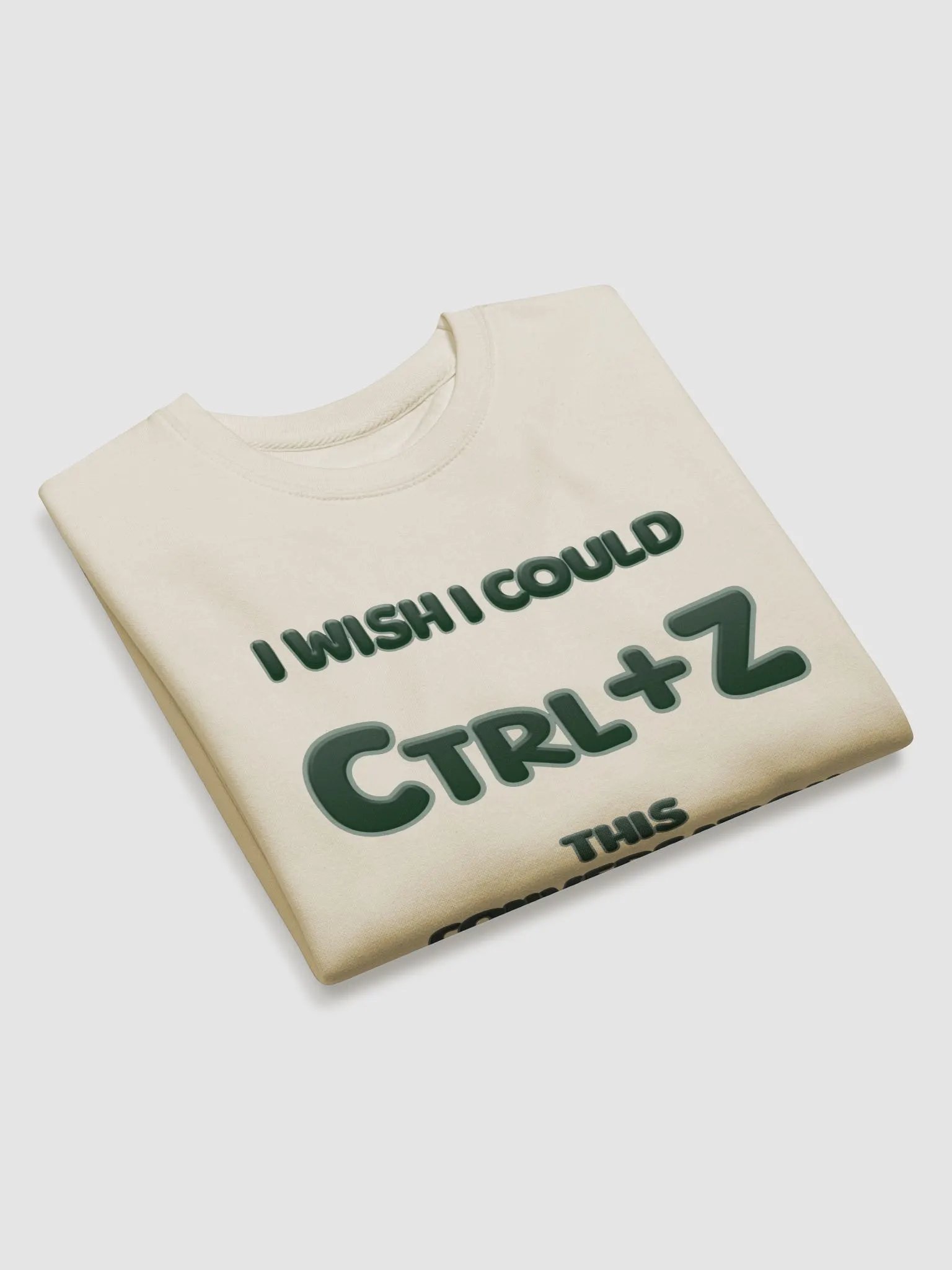 【Ctrl+Z】Green Text Premium Sweatshirt product image (2)