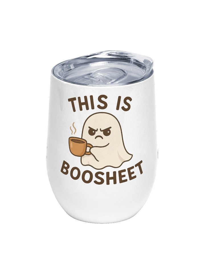 Sip Happens This is Boosheet Portable Coffee Tumbler Durable Stainless Steel Double-Walled Design Perfect for Wine Nights Coffee Mornings and Everyday Use product image (1)