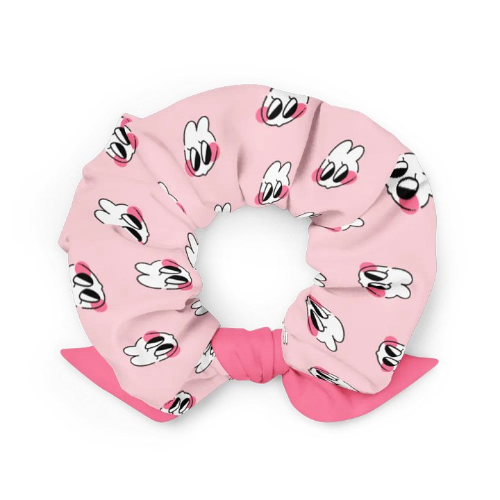 sneaky ⟡ printed scrunchie with bow [pink] product image (2)