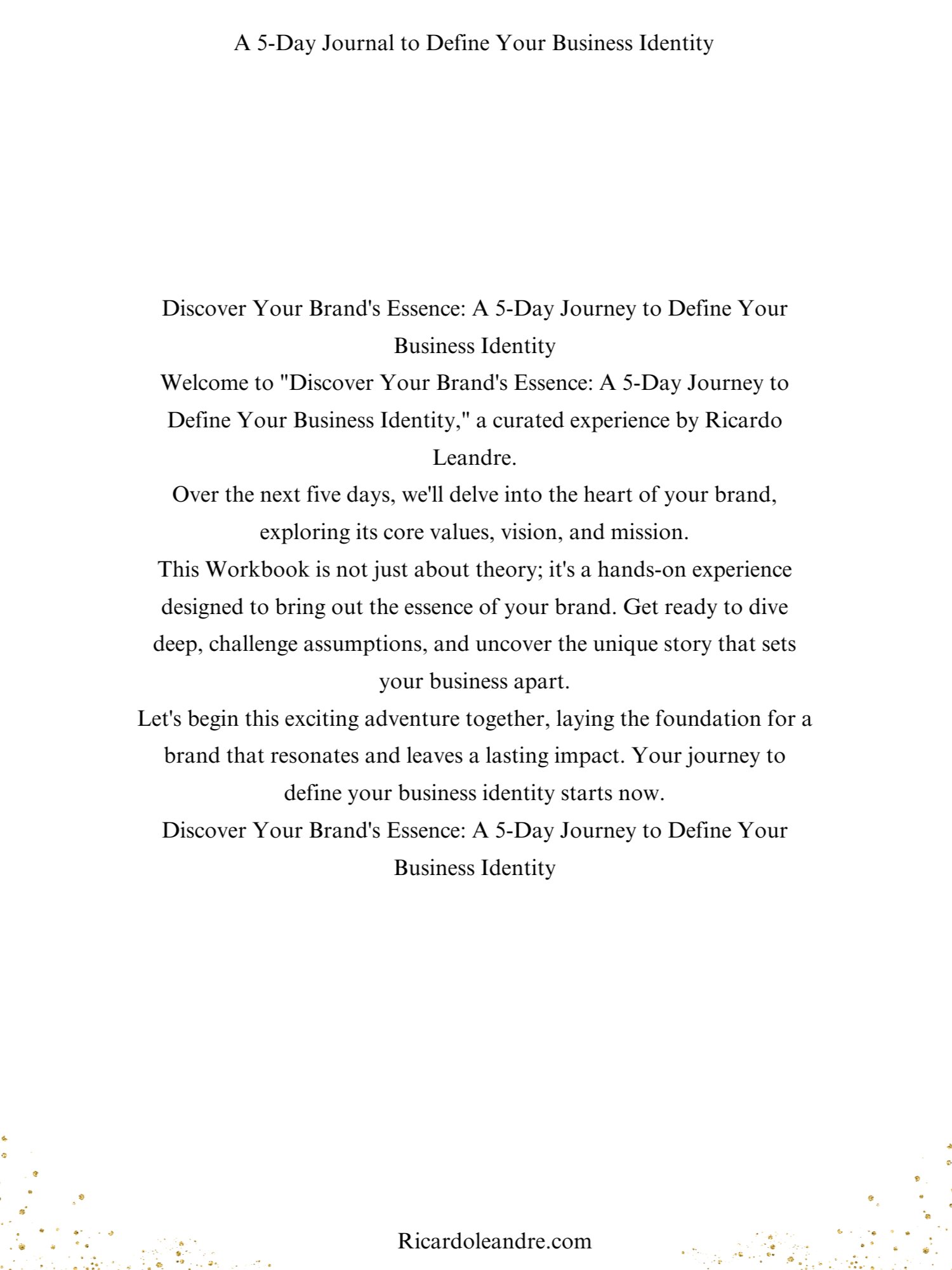 Discover Your Brand’s Essence: A 5-Day Journal to Define Your Business Identity product image (3)