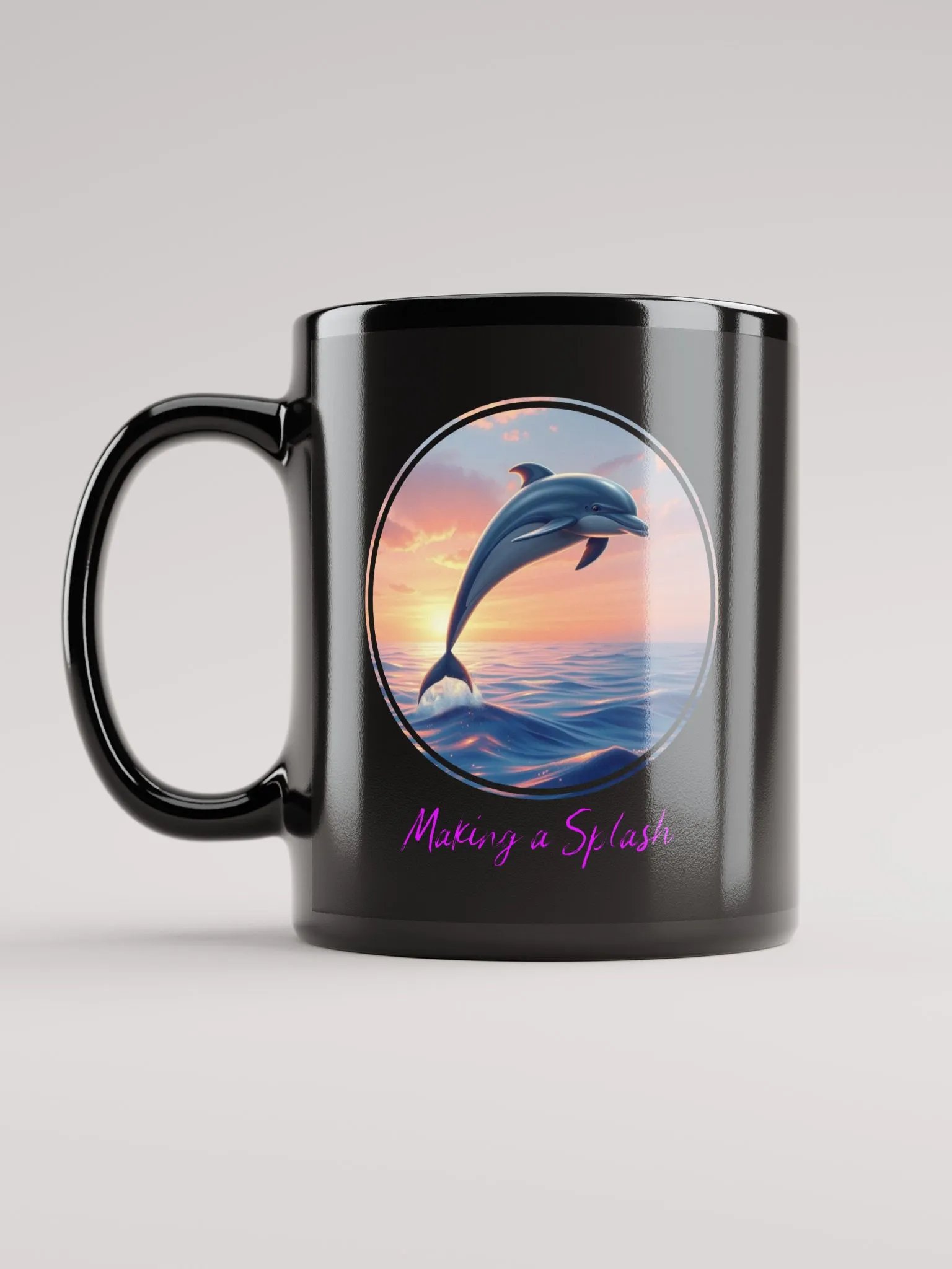 "Making a Splash" Dolphin mug product image (12)