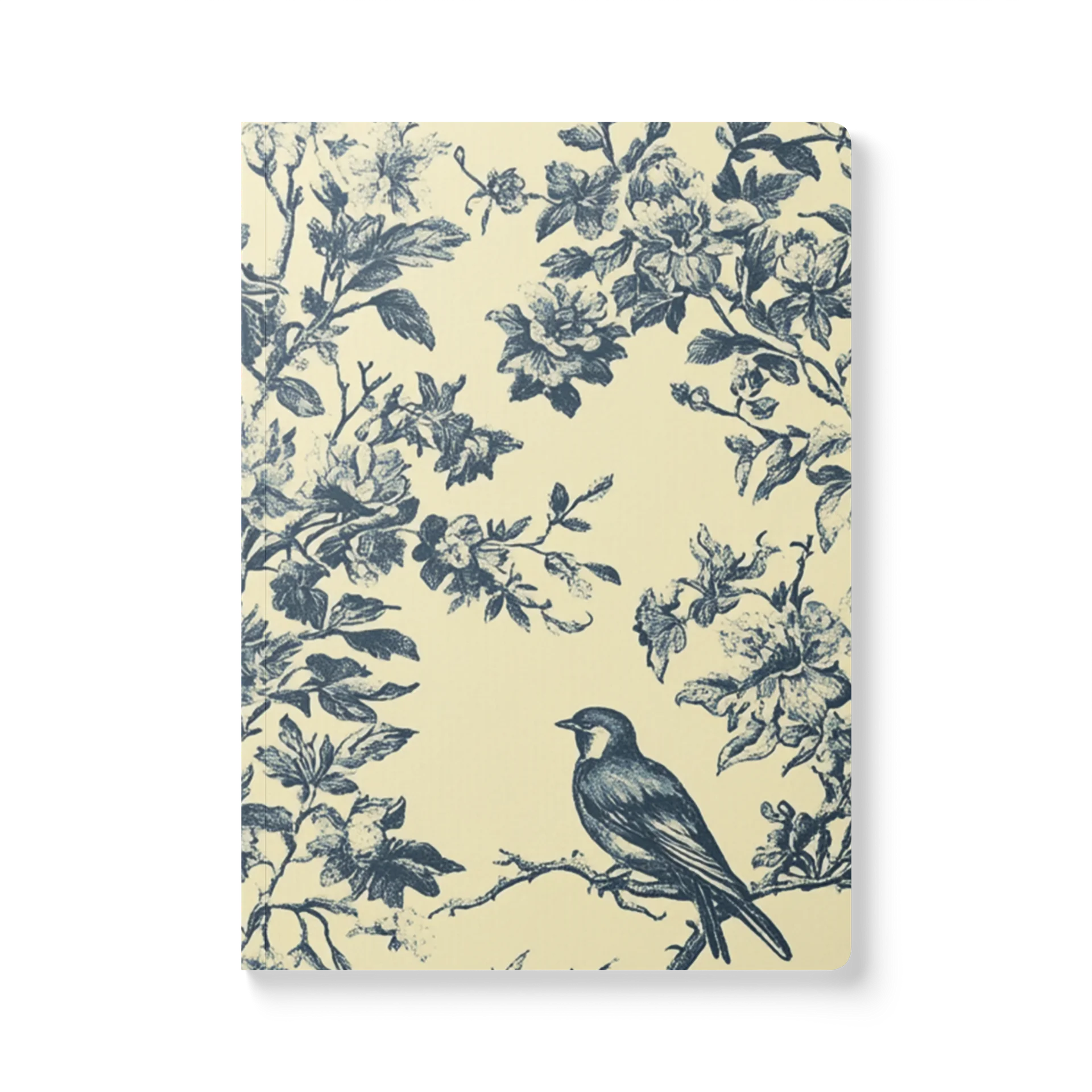 Softcover French toile (yellow and blue) notebook | French toile journal product image (1)