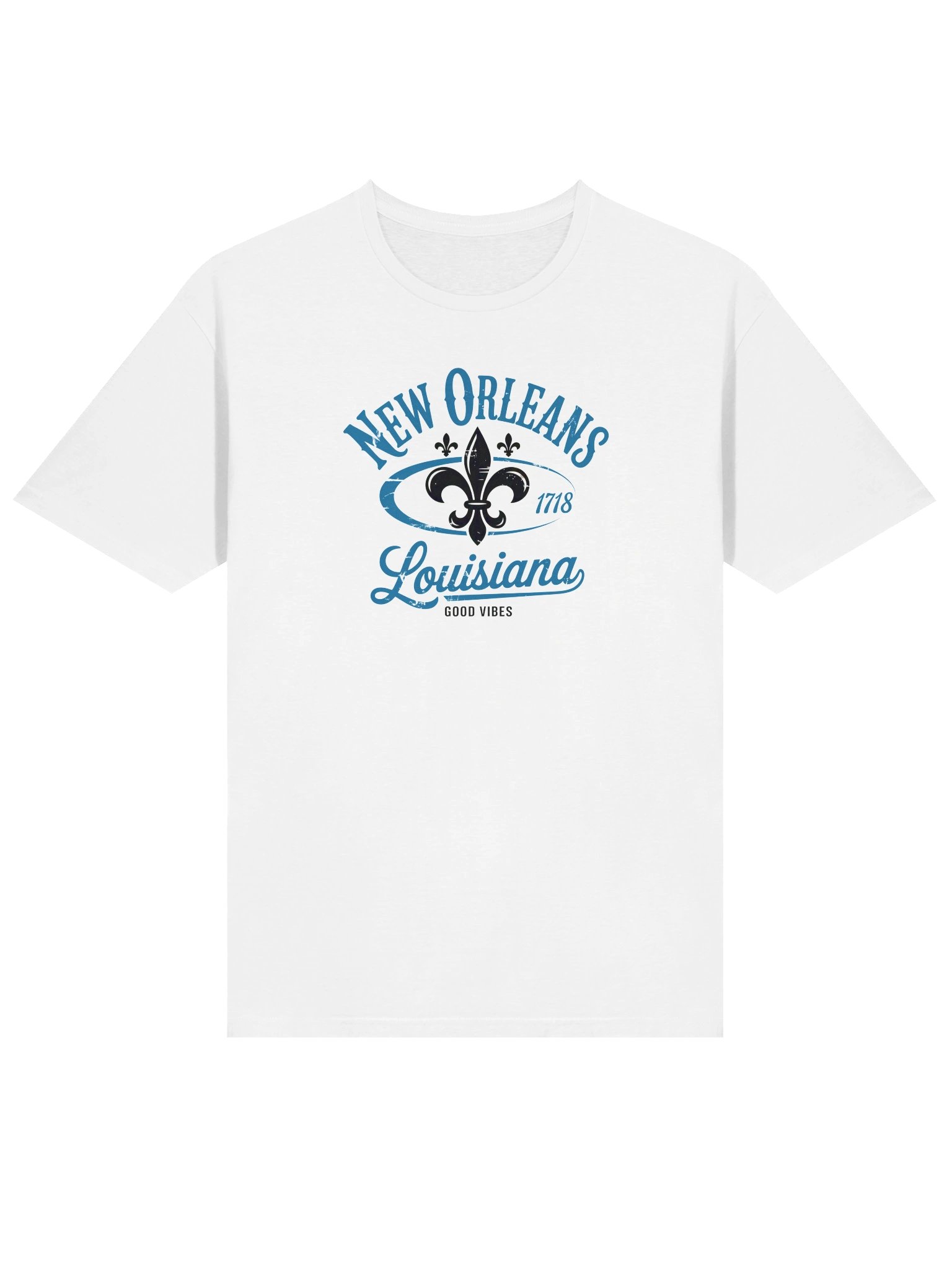 New Orleans Louisiana Fleur-de-Lis Vintage Crest – Retro Distressed NOLA Good Vibes Design product image (75)