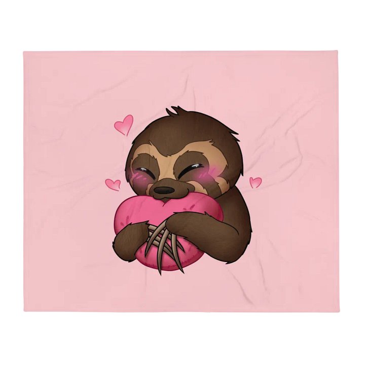 Blushing Sloth Throw Blanket product image (2)