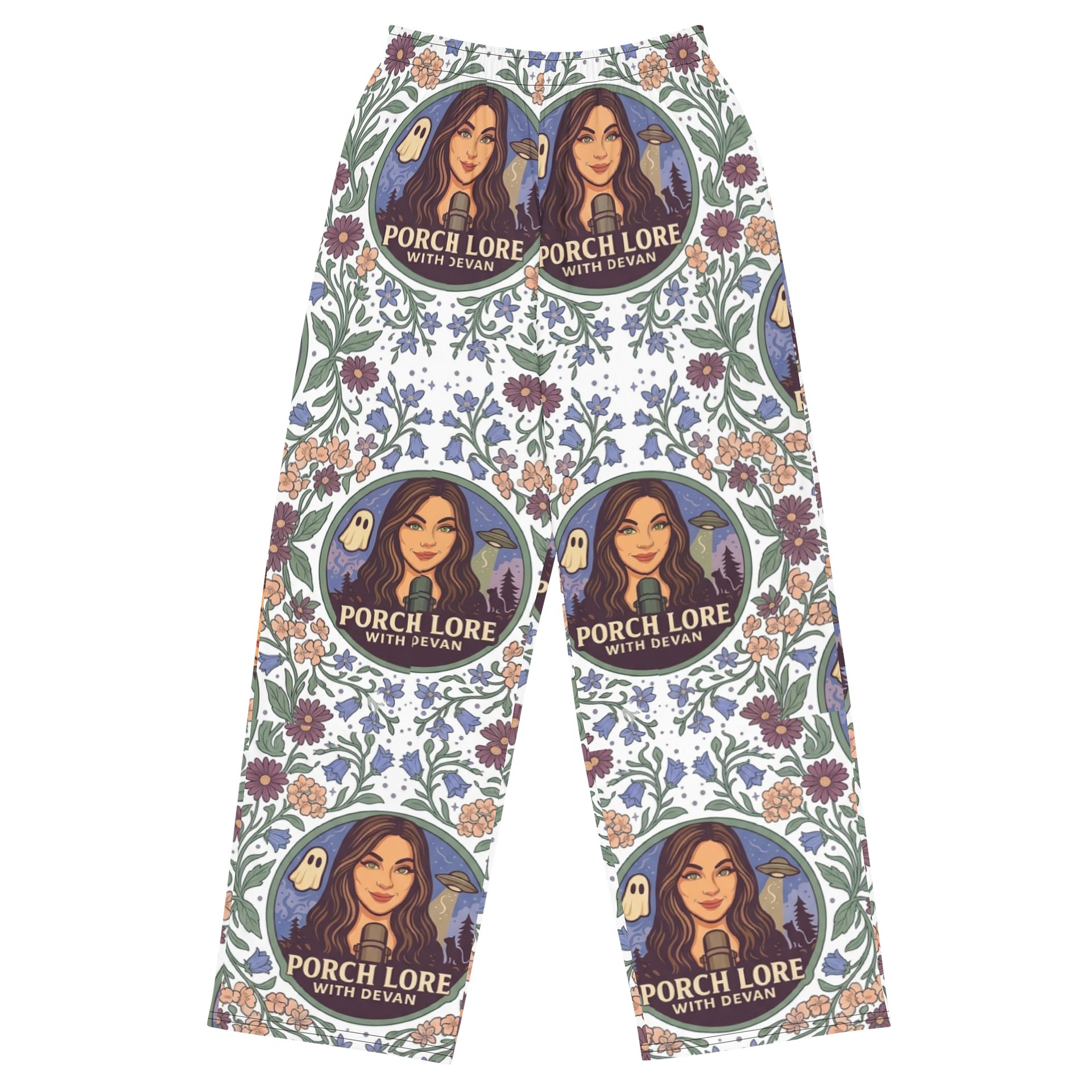 PORCH LORE DEVAN FLORAL UNISEX WIDE-LEG PANTS product image (1)