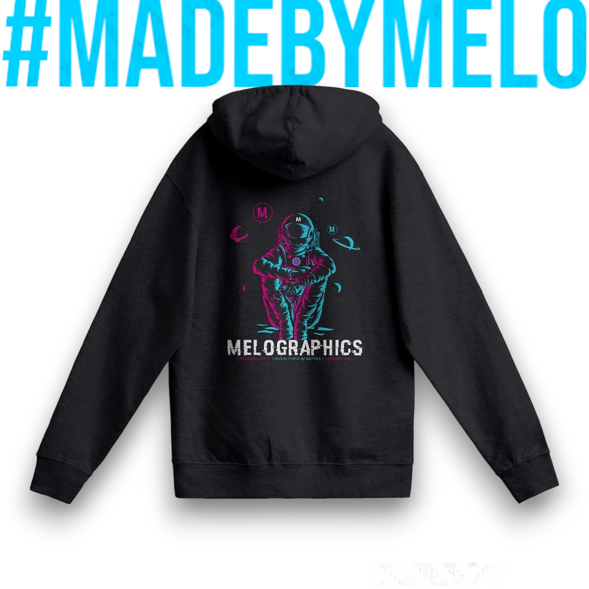 #MeloCrew Vibes: Duotone - Premium Zip Hoodie | #MadeByMELO product image (3)