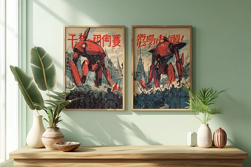 This art just hit differently! 🎨🚀 

Transform your space with our Steel Rising – Mecha Propaganda Printable Bundle! 🦾 Each de...