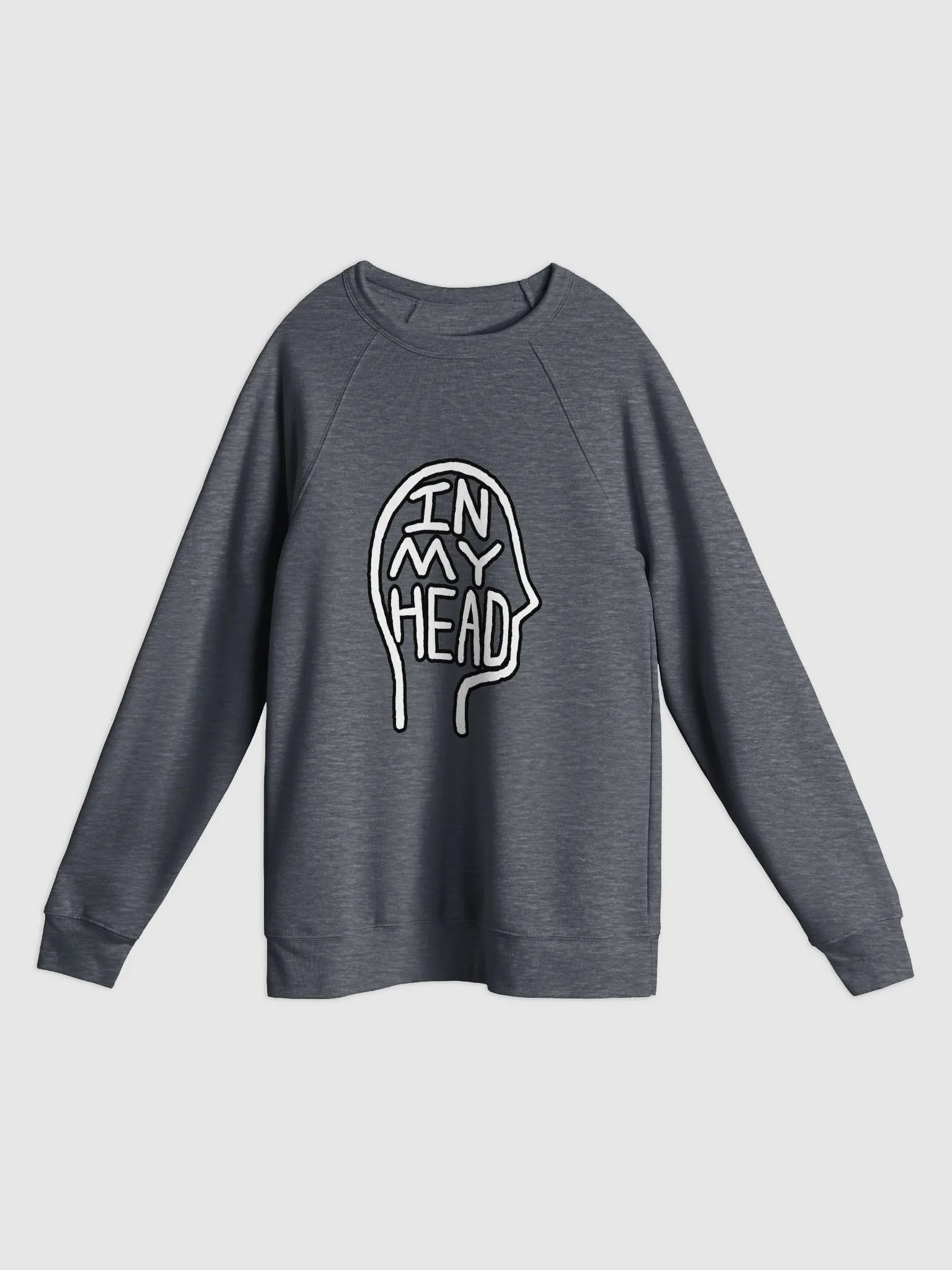 In My Head (lined design) Sponge Fleece Raglan Sweatshirt product image (5)