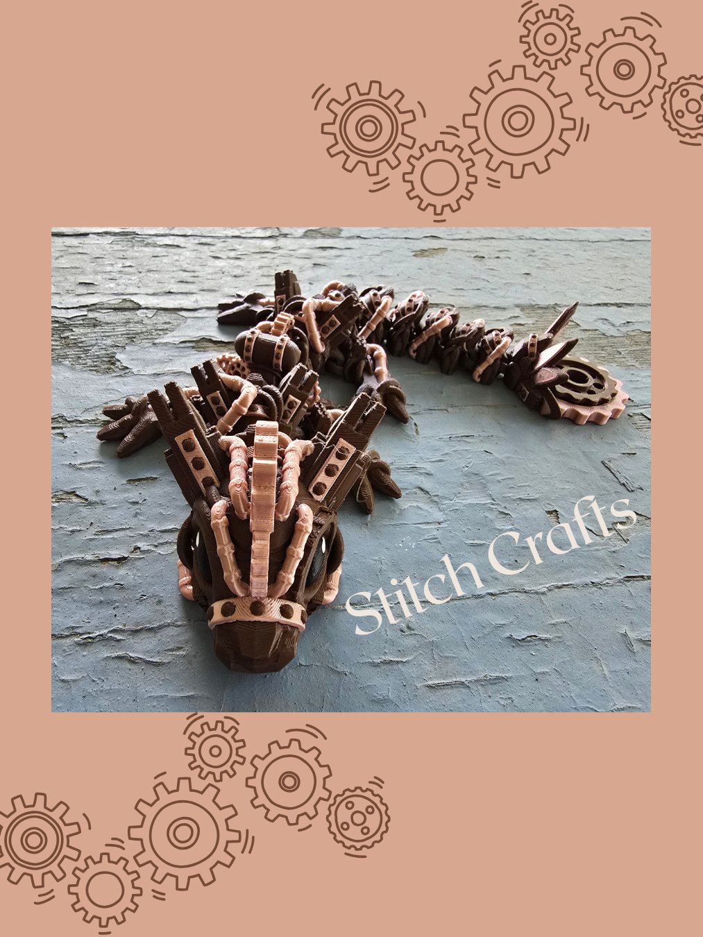 Rosegold Steampunk Serpent 🐑 product image (2)