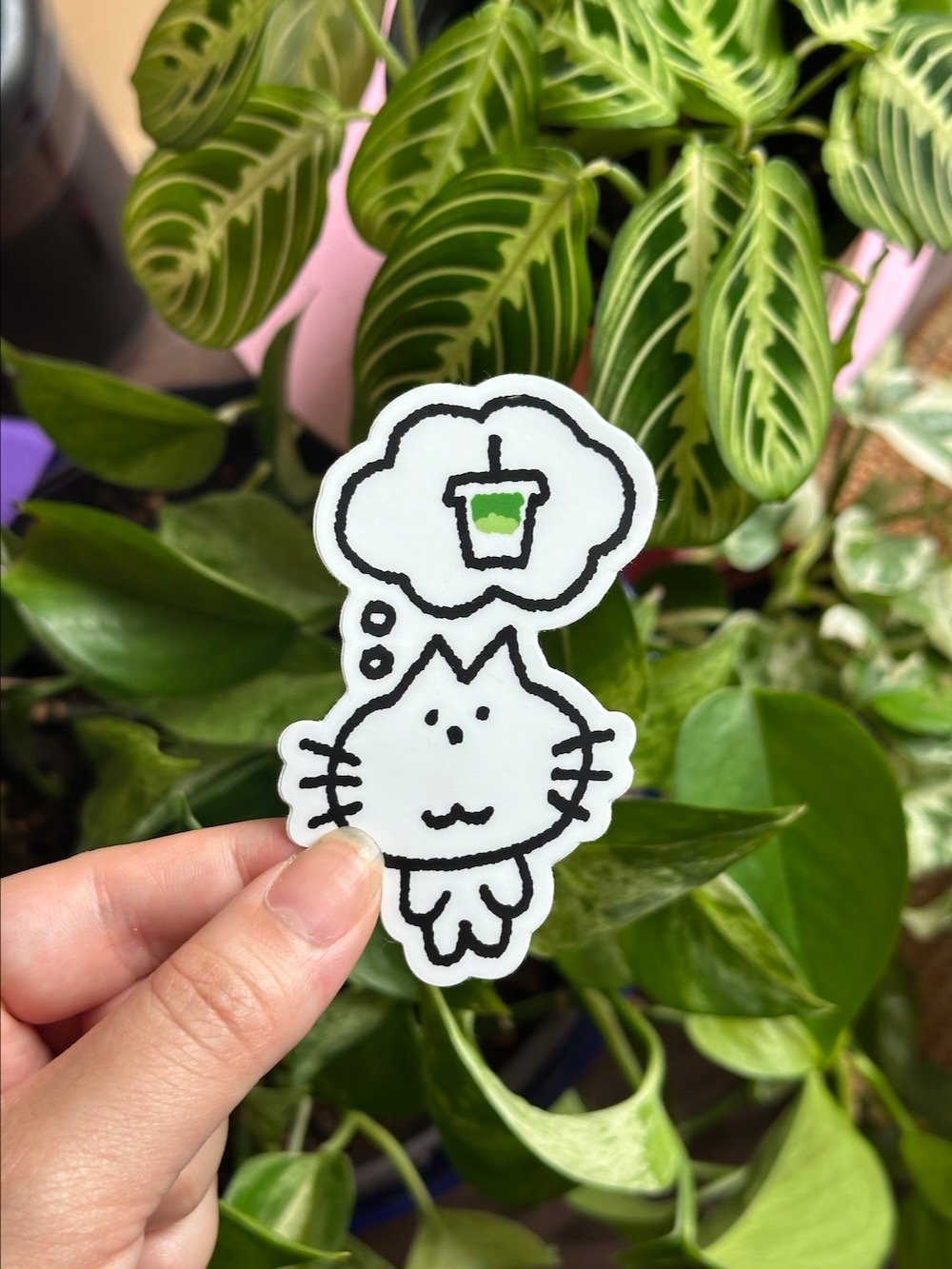 Thinking About Matcha Sticker product image (1)