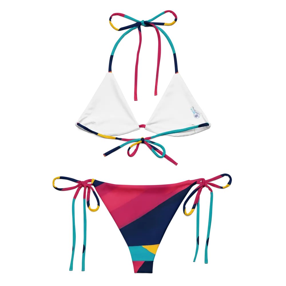 Abstract Lithographic Pattern Design String Bikini - V10 product image (5)