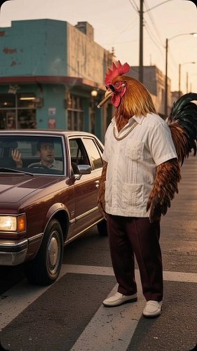 Tú gritando “¡cuidao’ con el carro!” y el gallo sacando la póliza como si nada. 🐓🚗😭

🎵 Rey Sólido — Un Gallo En Miami

#Humor...