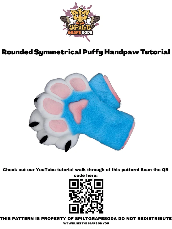 Standard Symmetrical Handpaw Pattern [PDF Download] product image (2)