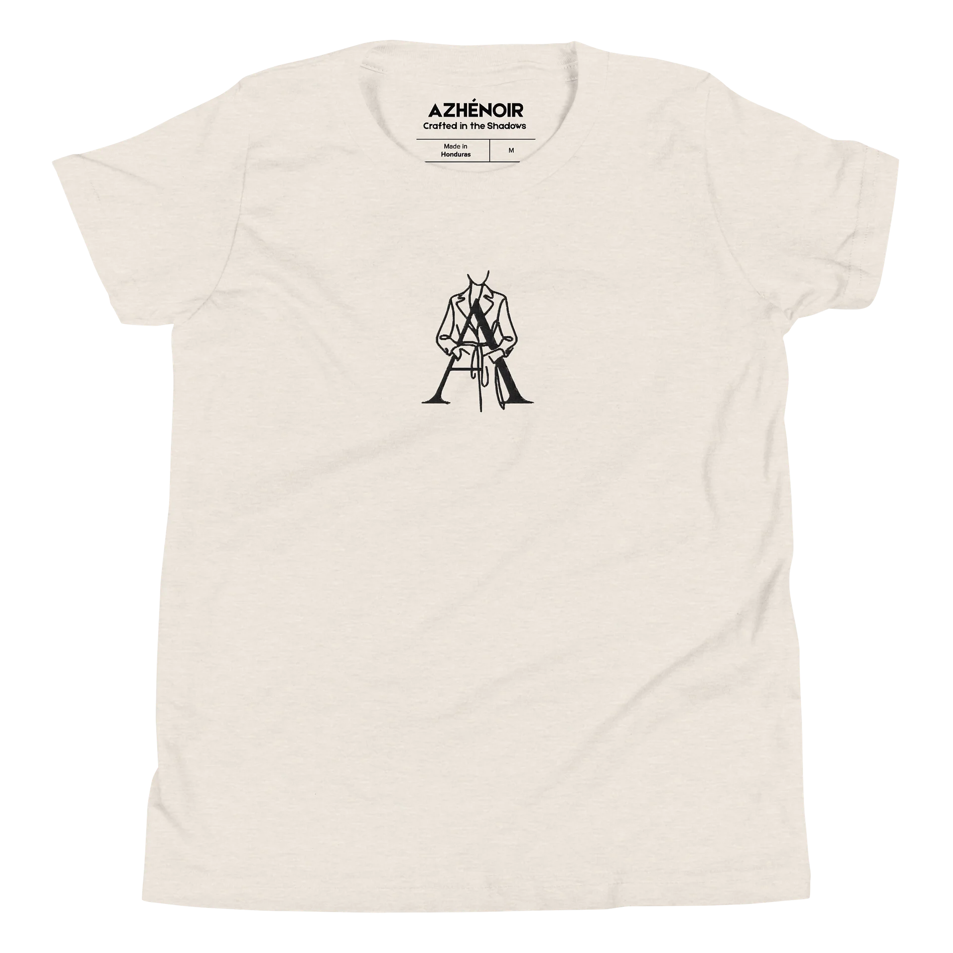 AZHÉNOIR Youth Essential T-Shirt — Center Embroidered Icon product image (1)
