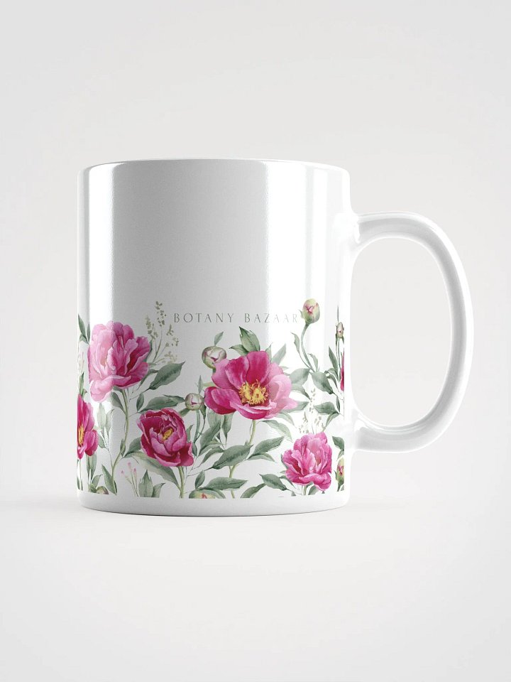 Pink Peony White Ceramic Mug product image (1)