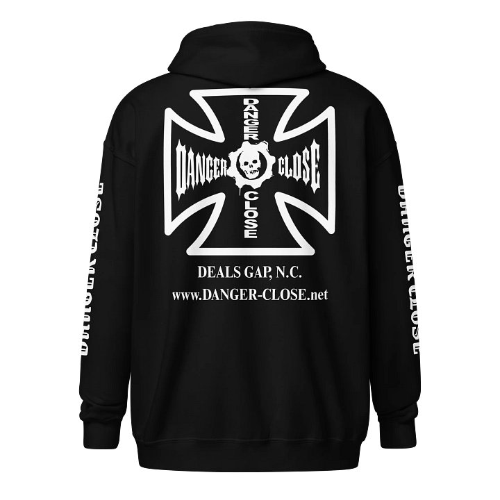 DANGER CLOSE IRON CROSS ZIP HOODIE (BLACK) product image (1)