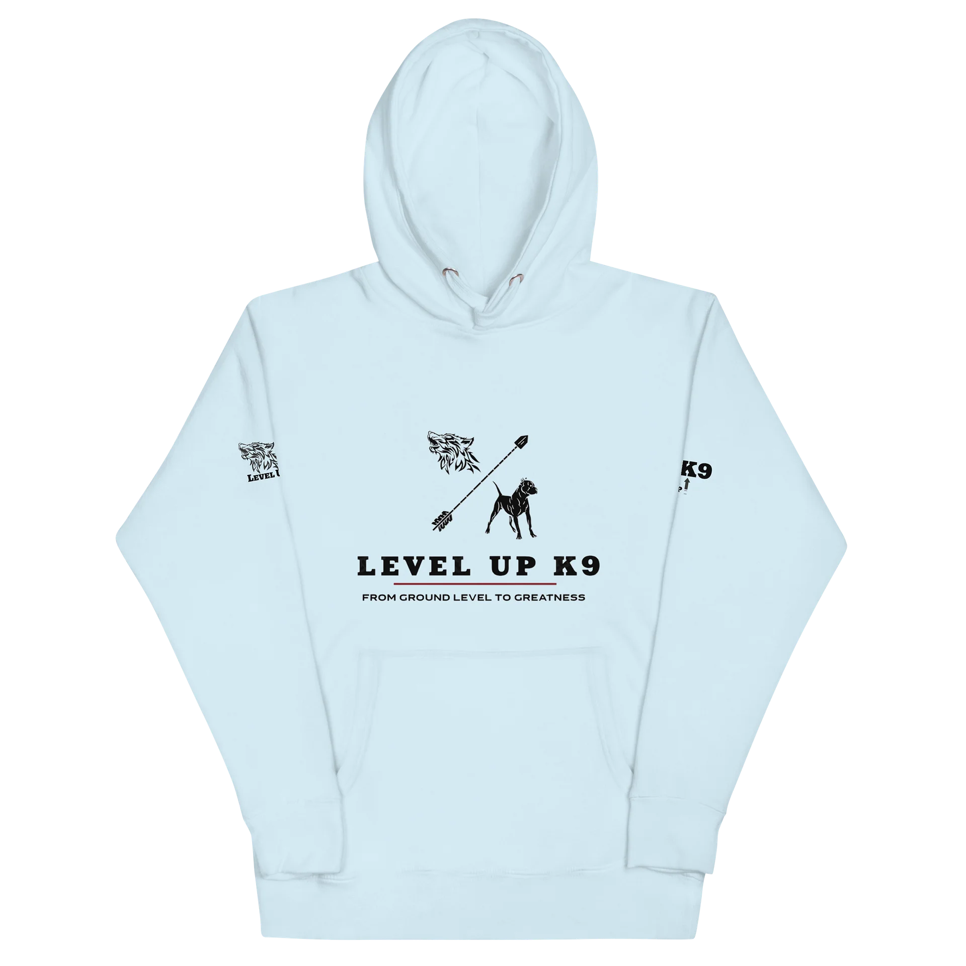 Level-UP K9 Standard Hoodie ( Light Blue ) product image (2)