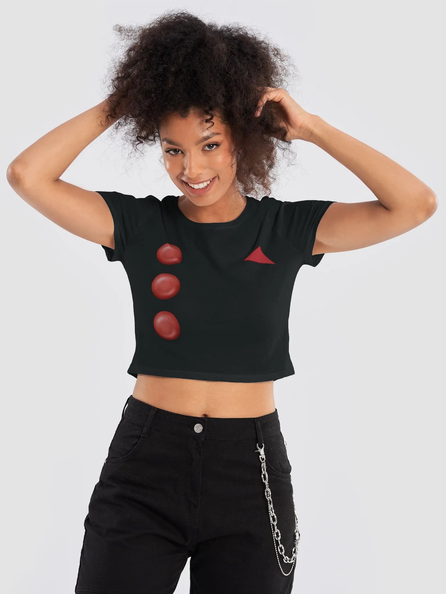 Red Button and Hankie Crop Tee product image (18)