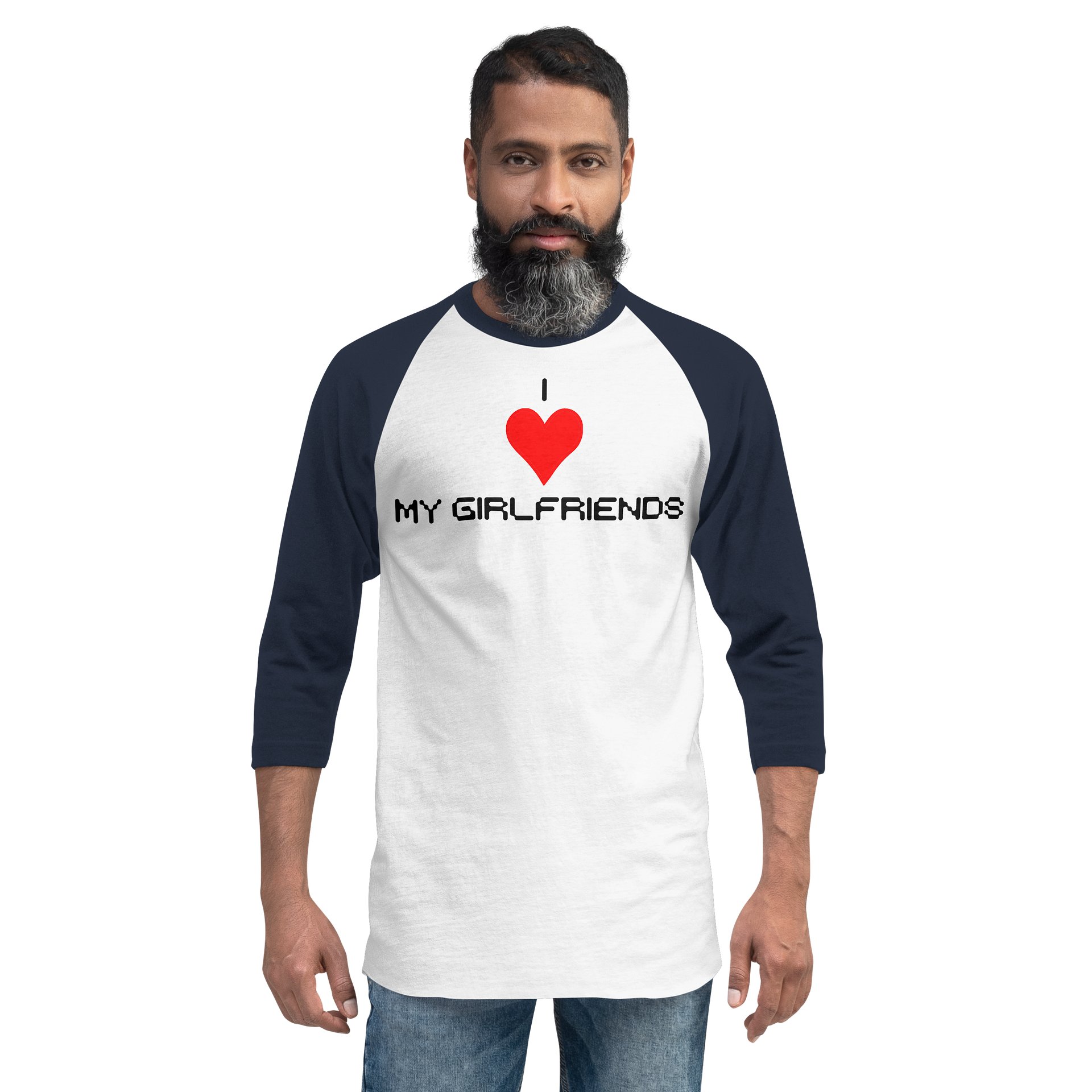I Love My Girlfriends Long Sleeve Raglan Shirt (Light) product image (17)