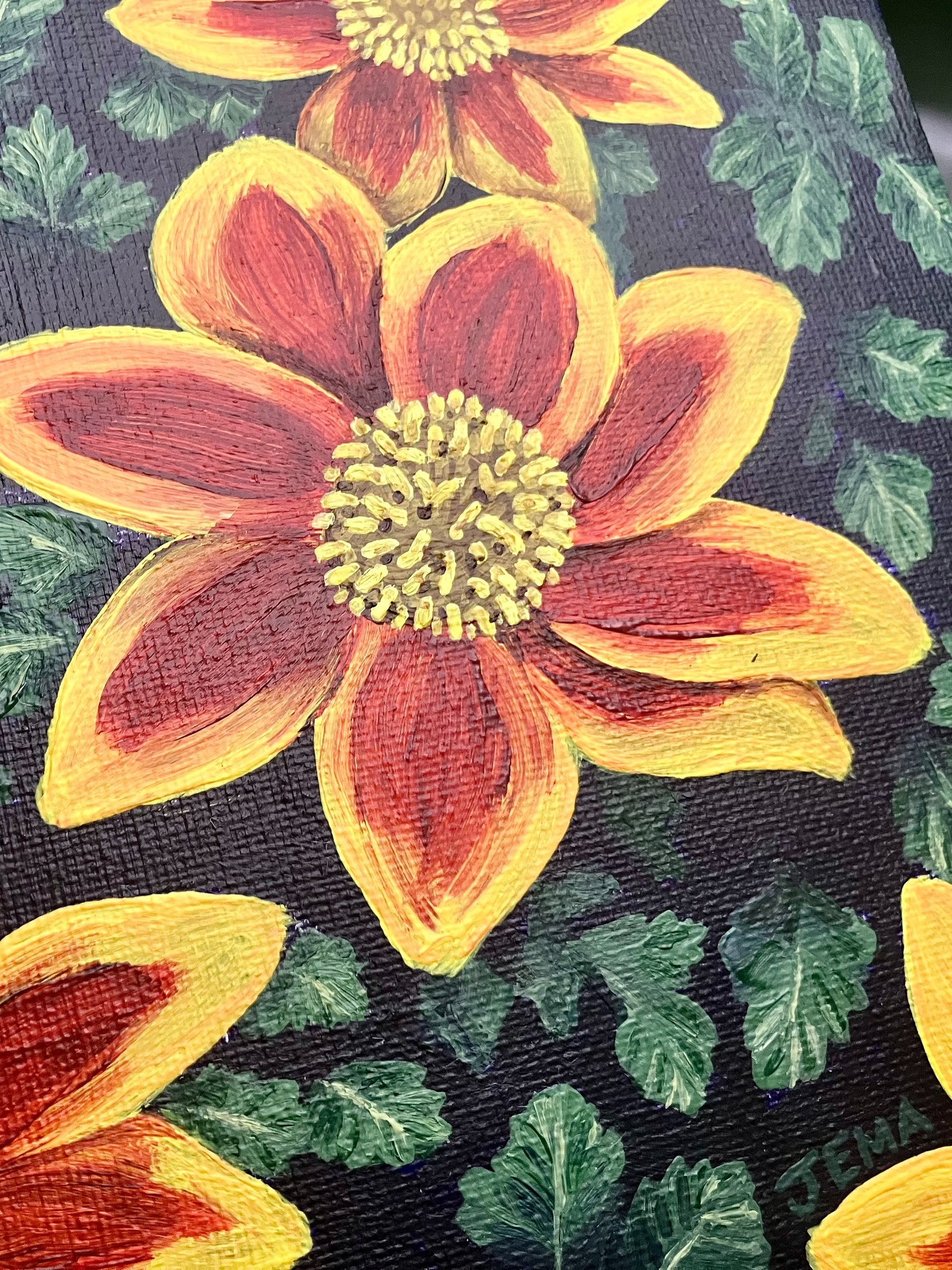 Blazing Star Bidens Acrylic Painting On Canvas product image (3)