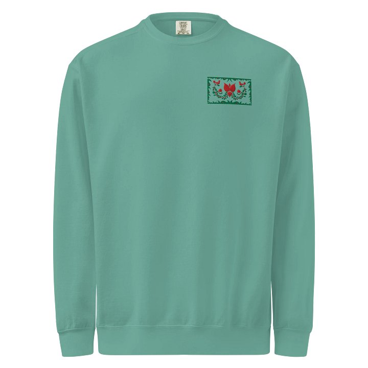 Hungarian Green Embroidered Sweatshirt product image (1)