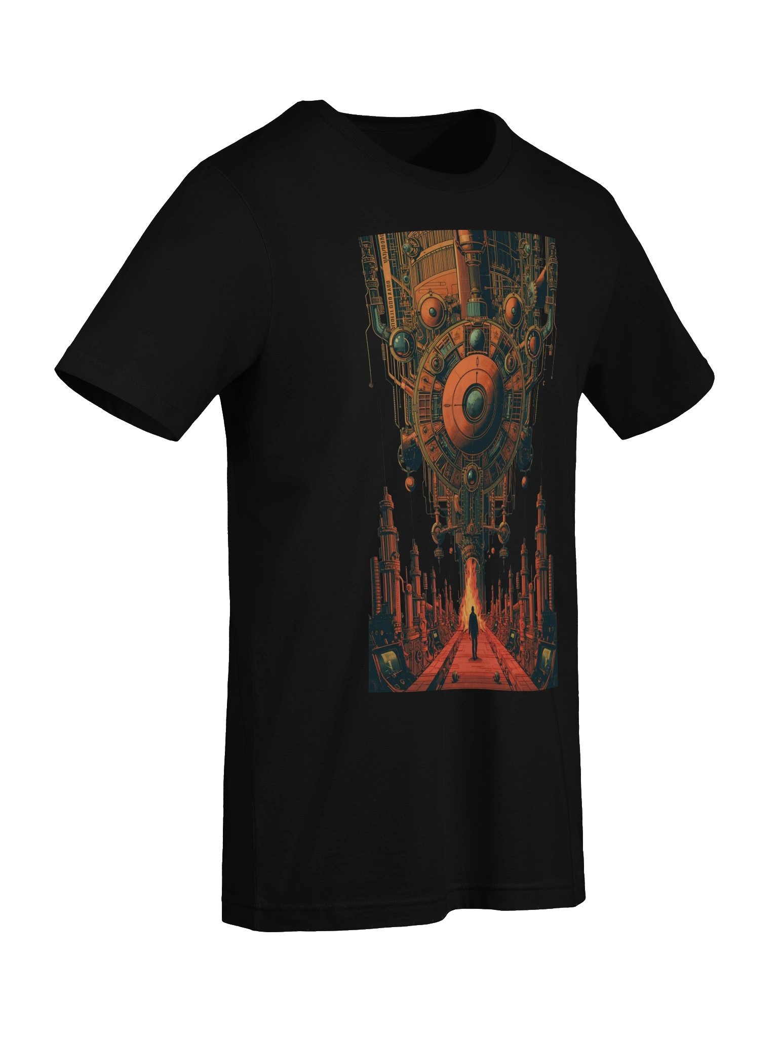 Retro-Futurist Machine Fire Lightweight T-Shirt product image (2)