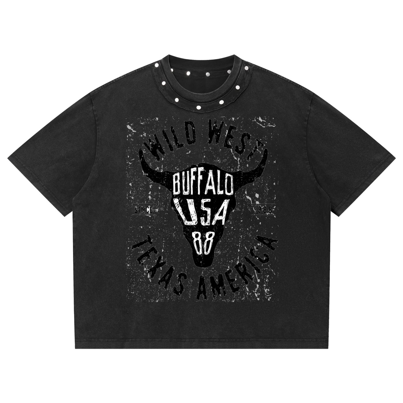 Wild West Buffalo Studded Graphic Tee product image (1)