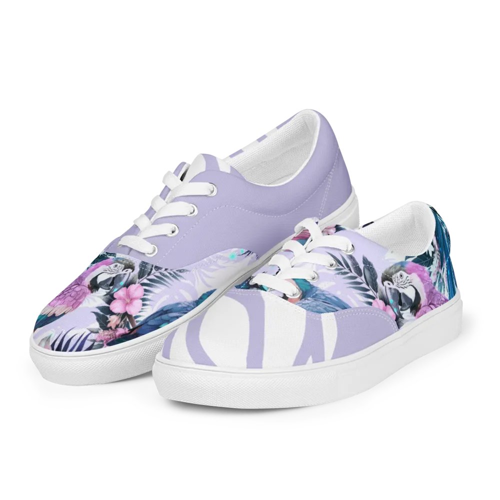 Elysian Birds-Women's Lace-Up Canvas Shoes product image (6)
