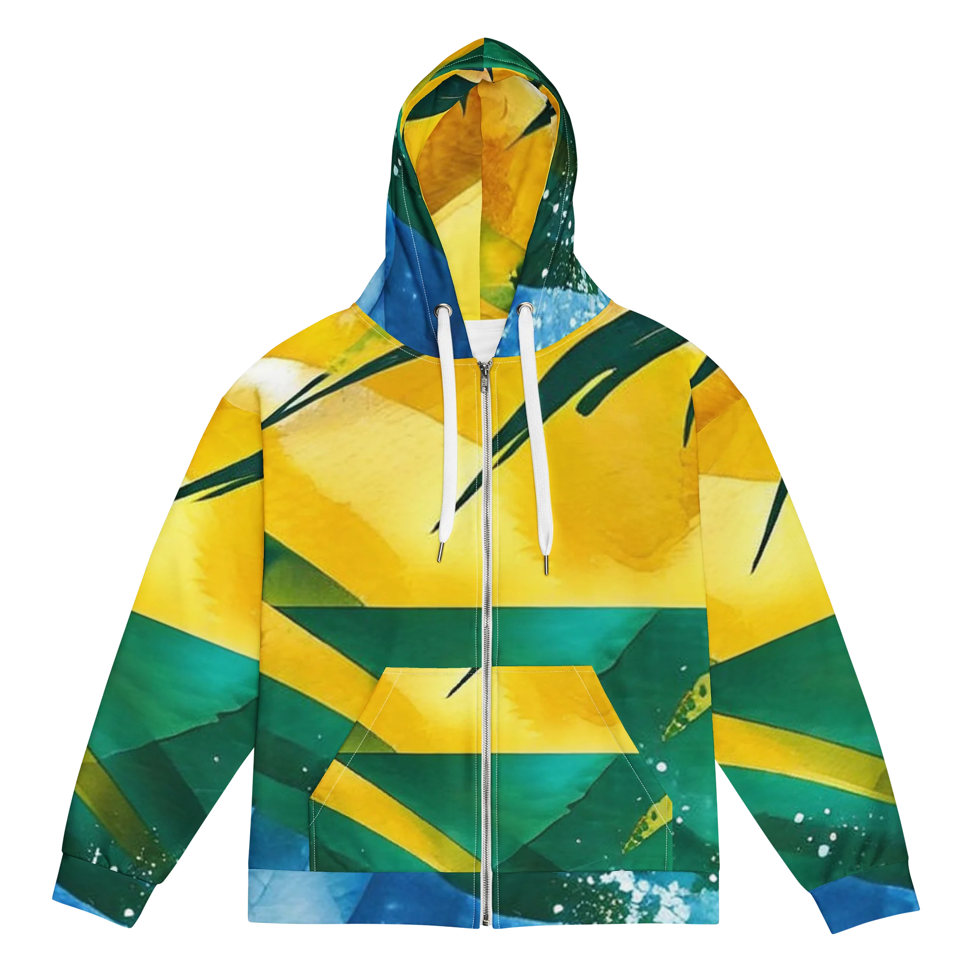 CaribbeanApples - St. Vincent and the Grenadines - SVG Abstract Diplomat Print | Unisex Zip Hoodie product image (3)