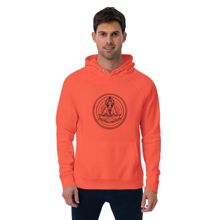 [Meditation 3 - Black] - Unisex Eco Raglan Hoodie product image (3)
