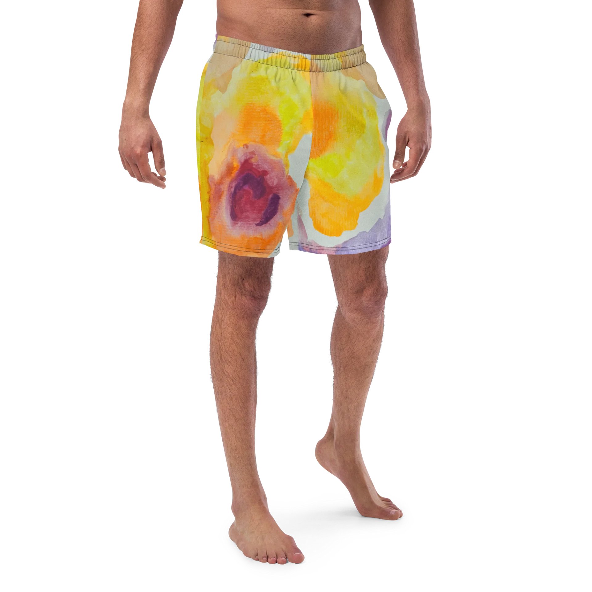 Red and Yellow Watercolor Men Trunks product image (1)