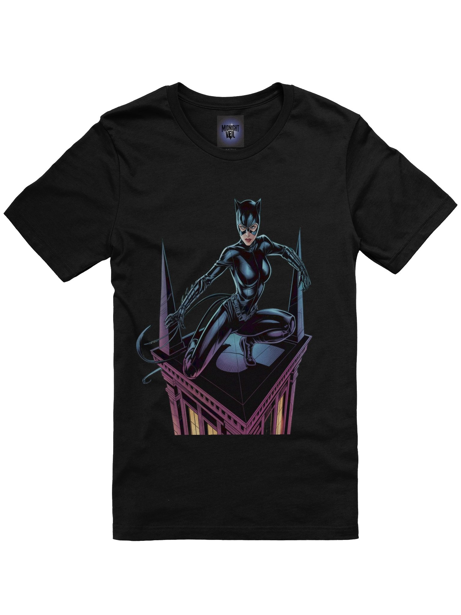 Rooftop Ravager: Catwoman's Feral Strike T-Shirt product image (3)