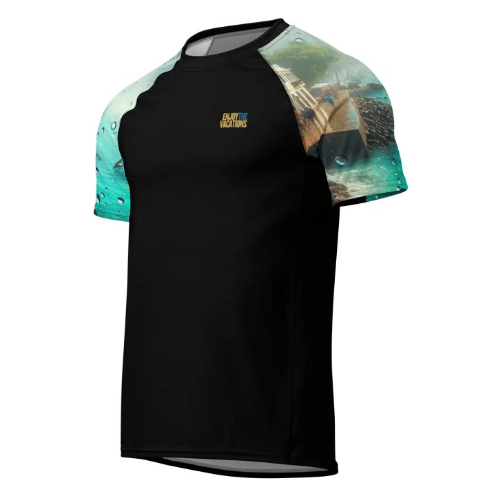 Shadowed Elegance Men's Recycled Rash Guard | Ai Design product image (1)