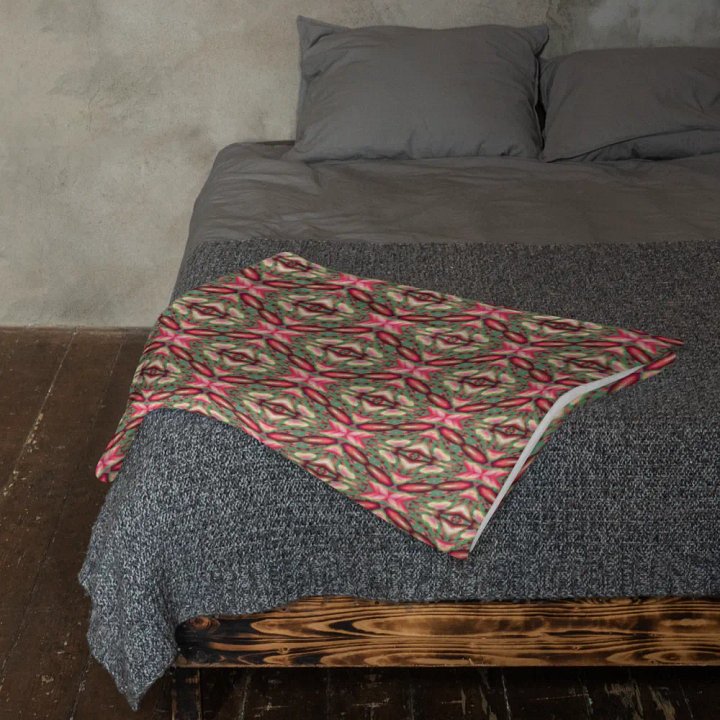 Vibrant Diamond & Floral Throw Blanket product image (2)